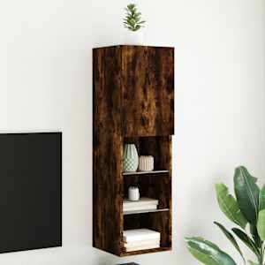 TV skříňka s LED osvětlením kouřový dub 30,5 x 30 x 102 cm - obrázek 1
