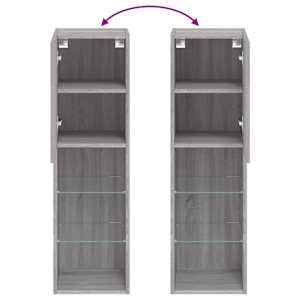 TV skříňka s LED osvětlením šedá sonoma 30,5 x 30 x 102 cm - obrázek 12