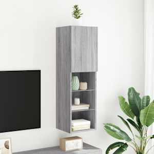 TV skříňka s LED osvětlením šedá sonoma 30,5 x 30 x 102 cm - obrázek 4