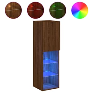 TV skříňka s LED osvětlením hnědý dub 30,5 x 30 x 102 cm - obrázek 2