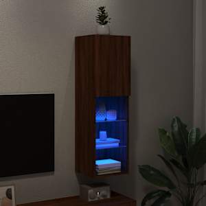TV skříňka s LED osvětlením hnědý dub 30,5 x 30 x 102 cm - obrázek 5
