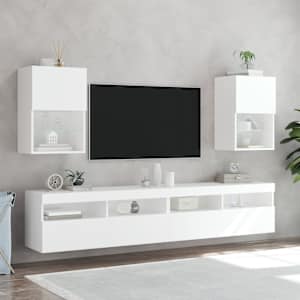 vidaXL Mobile TV con Luci LED Bianco 40,5x30x60 cm