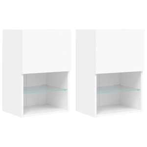 TV skříňky s LED osvětlením 2 ks bílé 40,5 x 30 x 60 cm - obrázek 2