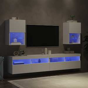 TV skříňky s LED osvětlením 2 ks bílé 40,5 x 30 x 60 cm - obrázek 3