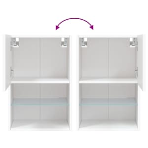 TV skříňky s LED osvětlením 2 ks bílé 40,5 x 30 x 60 cm - obrázek 12