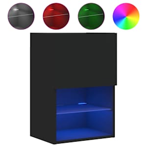 TV skříňka s LED osvětlením černá 40,5 x 30 x 60 cm - obrázek 2