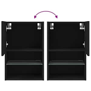 TV skříňka s LED osvětlením černá 40,5 x 30 x 60 cm - obrázek 12