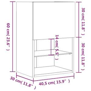 TV skříňka s LED osvětlením černá 40,5 x 30 x 60 cm - obrázek 19