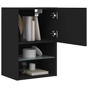 TV skříňka s LED osvětlením černá 40,5 x 30 x 60 cm - obrázek 6