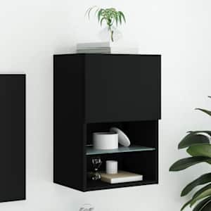 TV skříňka s LED osvětlením černá 40,5 x 30 x 60 cm - obrázek 1