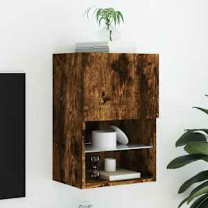 TV skříňka s LED osvětlením kouřový dub 40,5 x 30 x 60 cm - obrázek 1