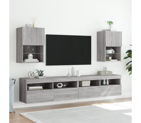 vidaXL Έ&pi;&iota;&pi;&lambda;&omicron; &Tau;&eta;&lambda;&epsilon;ό&rho;&alpha;&sigma;&eta;&sigmaf; &mu;&epsilon; LED &Gamma;&kappa;&rho;&iota; Sonoma 40,5x30x60 &epsilon;&kappa;.