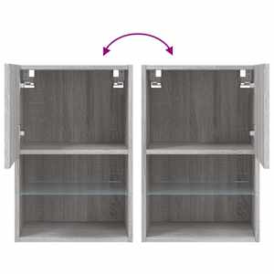 TV skříňka s LED osvětlením šedá sonoma 40,5 x 30 x 60 cm - obrázek 12
