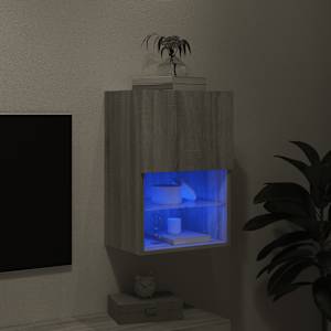TV skříňka s LED osvětlením šedá sonoma 40,5 x 30 x 60 cm - obrázek 5