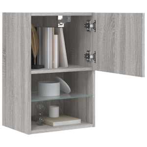 TV skříňka s LED osvětlením šedá sonoma 40,5 x 30 x 60 cm - obrázek 6