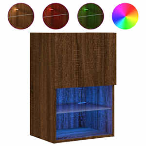 TV skříňka s LED osvětlením hnědý dub 40,5 x 30 x 60 cm - obrázek 2