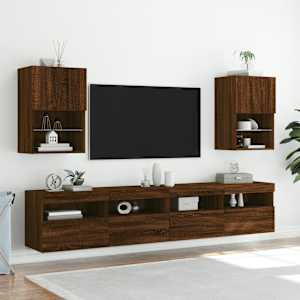 TV skříňka s LED osvětlením hnědý dub 40,5 x 30 x 60 cm - obrázek 3