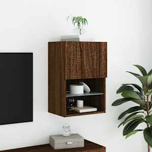 TV skříňka s LED osvětlením hnědý dub 40,5 x 30 x 60 cm - obrázek 4