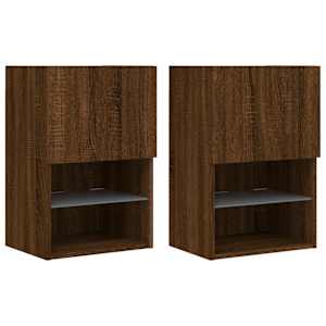 TV skříňky s LED osvětlením 2 ks hnědý dub 40,5 x 30 x 60 cm - obrázek 2