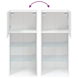TV skříňka s LED osvětlením bílá 40,5 x 30 x 90 cm - obrázek 12