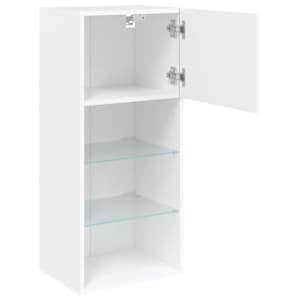 TV skříňka s LED osvětlením bílá 40,5 x 30 x 90 cm - obrázek 8