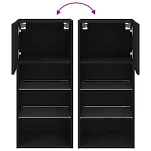 TV skříňka s LED osvětlením černá 40,5 x 30 x 90 cm - obrázek 12