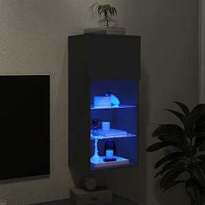 TV skříňka s LED osvětlením černá 40,5 x 30 x 90 cm - obrázek 5