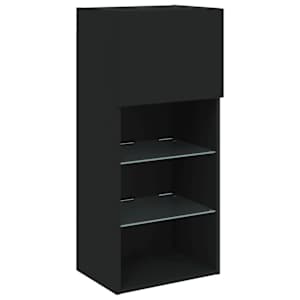 TV skříňka s LED osvětlením černá 40,5 x 30 x 90 cm - obrázek 7