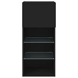 TV skříňka s LED osvětlením černá 40,5 x 30 x 90 cm - obrázek 9