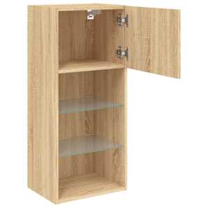 TV skříňka s LED osvětlením dub sonoma 40,5 x 30 x 90 cm - obrázek 8