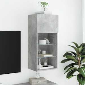 TV skříňka s LED osvětlením betonově šedá 40,5 x 30 x 90 cm - obrázek 3