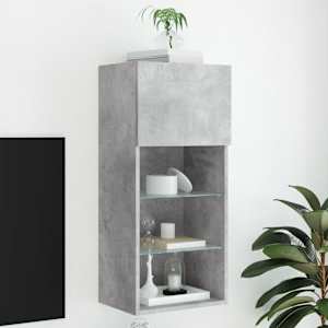 TV skříňka s LED osvětlením betonově šedá 40,5 x 30 x 90 cm - obrázek 1