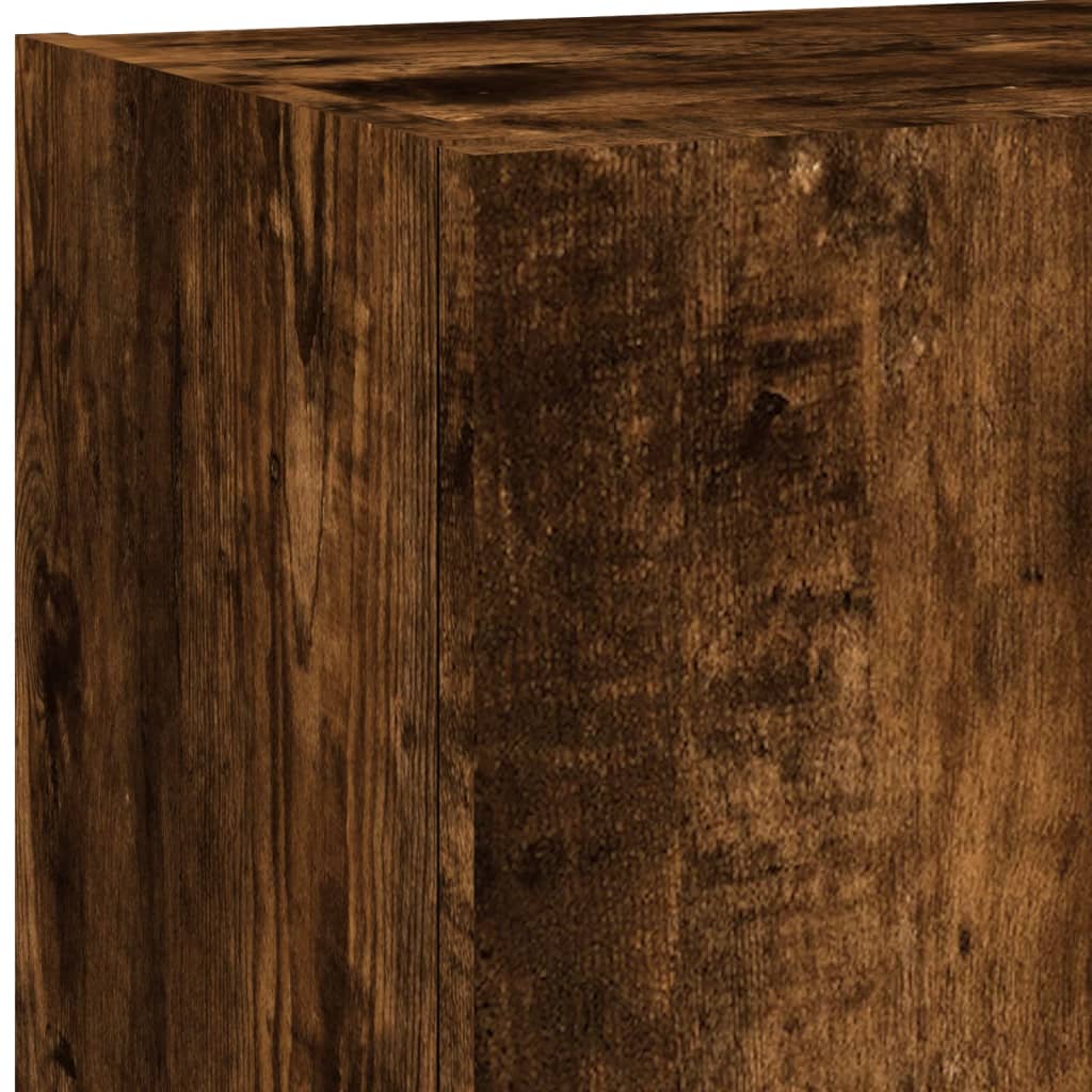 TV omarica z LED lučkami dimljeni hrast 40,5x30x90 cm - slika 13