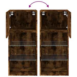 TV skříňka s LED osvětlením kouřový dub 40,5 x 30 x 90 cm - obrázek 12