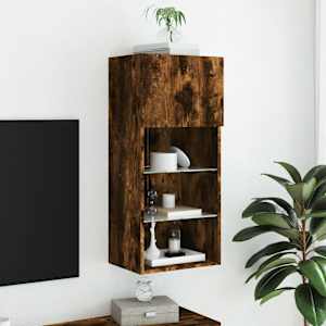 TV skříňka s LED osvětlením kouřový dub 40,5 x 30 x 90 cm - obrázek 4