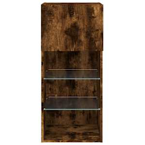 TV skříňka s LED osvětlením kouřový dub 40,5 x 30 x 90 cm - obrázek 9