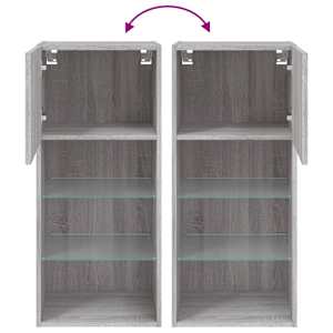 TV skříňka s LED osvětlením šedá sonoma 40,5 x 30 x 90 cm - obrázek 12