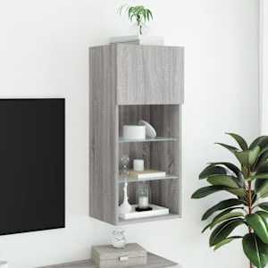 TV skříňka s LED osvětlením šedá sonoma 40,5 x 30 x 90 cm - obrázek 4