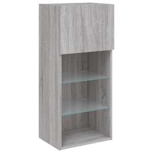 TV skříňka s LED osvětlením šedá sonoma 40,5 x 30 x 90 cm - obrázek 7