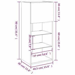 TV skříňka s LED osvětlením hnědý dub 40,5 x 30 x 90 cm - obrázek 18