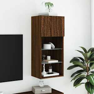 TV skříňka s LED osvětlením hnědý dub 40,5 x 30 x 90 cm - obrázek 4