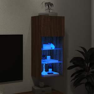TV skříňka s LED osvětlením hnědý dub 40,5 x 30 x 90 cm - obrázek 5
