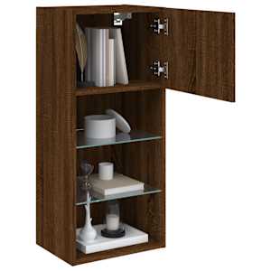 TV skříňka s LED osvětlením hnědý dub 40,5 x 30 x 90 cm - obrázek 6