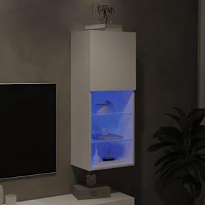 TV skříňka s LED osvětlením bílá 40,5 x 30 x 102 cm - obrázek 5