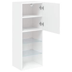 TV skříňka s LED osvětlením bílá 40,5 x 30 x 102 cm - obrázek 8