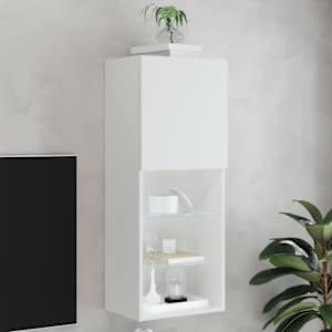 TV skříňka s LED osvětlením bílá 40,5 x 30 x 102 cm - obrázek 1