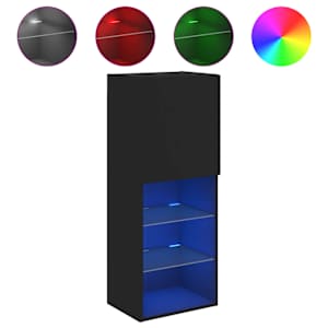TV skříňka s LED osvětlením černá 40,5 x 30 x 102 cm - obrázek 2