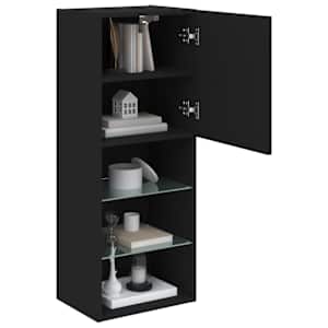 TV skříňka s LED osvětlením černá 40,5 x 30 x 102 cm - obrázek 6