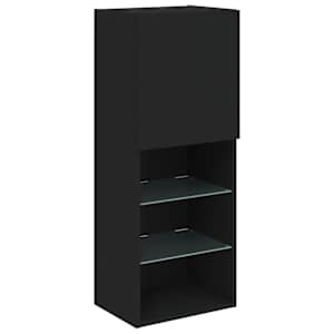 TV skříňka s LED osvětlením černá 40,5 x 30 x 102 cm - obrázek 7