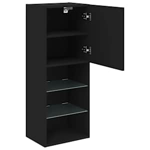 TV skříňka s LED osvětlením černá 40,5 x 30 x 102 cm - obrázek 8
